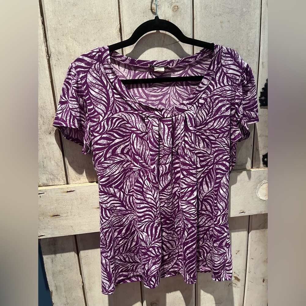 Carol Rose Purple Zebra Blouse